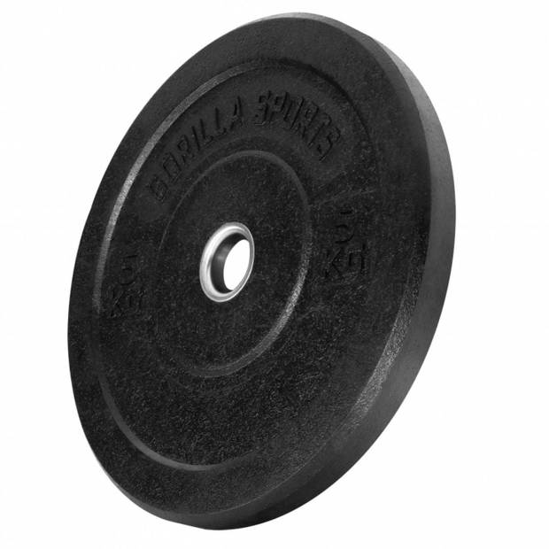 Gorilla Sports Bumper Plate - Halterschijf - 5 kg - Rubber - 50 mm