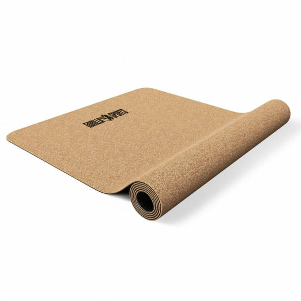 Gorilla Sports Yogamat - Fitnessmat - Kurk - 5 mm dik