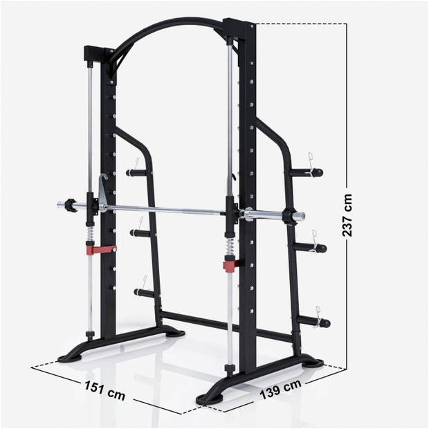 Gorilla Sports Multipress Power Rack - Zwart