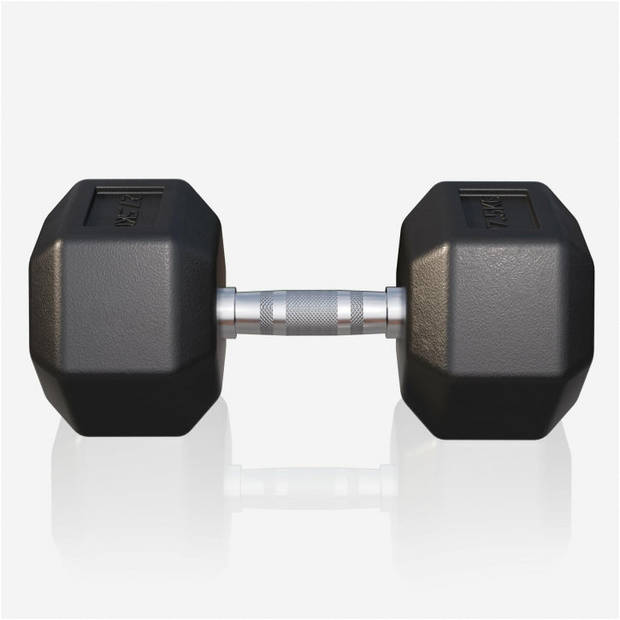 Gorilla Sports Dumbbell - 1 x 27,5 kg - Gietijzer - Hexagon - Halter