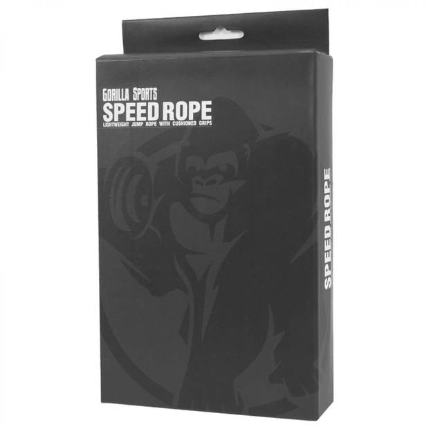 Gorilla Sports Springtouw - Speedrope - 300 cm - Goud - Grijs