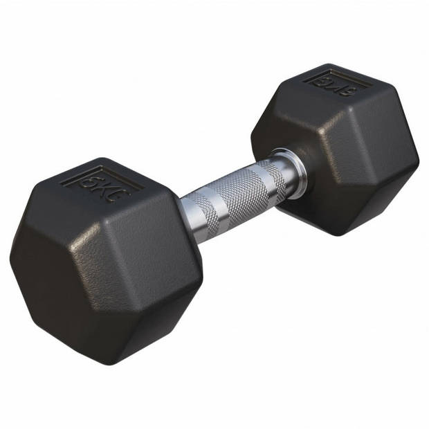 Gorilla Sports Dumbbell - 1 x 6 kg - Gietijzer - Hexagon - Halter