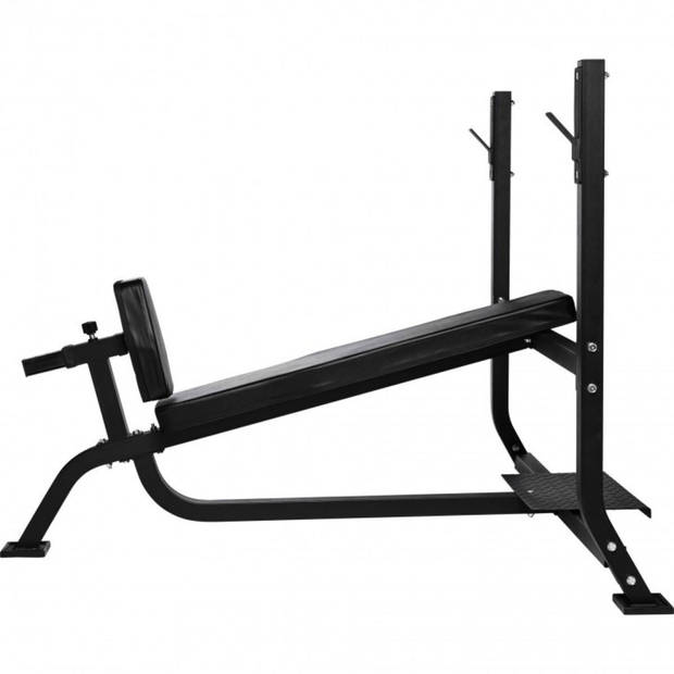 Gorilla Sports Incline Halterbank - Fitnessbank - Belastbaar tot 250 kg - Zwart