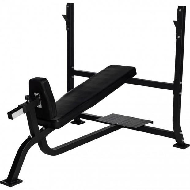 Gorilla Sports Incline Halterbank - Fitnessbank - Belastbaar tot 250 kg - Zwart