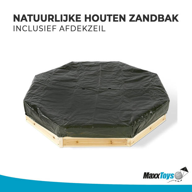MaxxToys Zandbak - Zeshoek - 177x177x23 cm