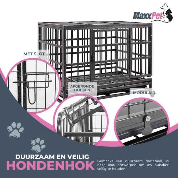 MaxxPet Verplaatsbare Puppyren/Hondenbench - 95 x 65 x 75cm