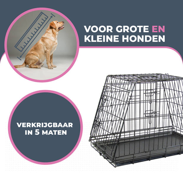 MaxxPet Hondenbench - Bench - Bench voor honden - Autobench - Hondenbench Opvouwbaar - 78 x 47 x 55 - Zwart
