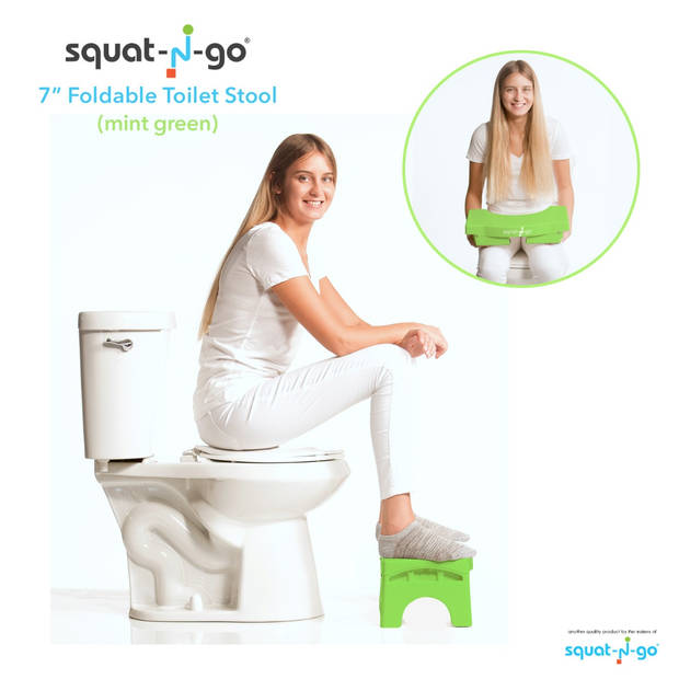 Squat-n Go toiletkrukje Inklapbaar, WC Krukje Juiste Houding, Groen