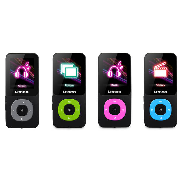 MP3/MP4-speler met 4GB micro SD kaart Lenco Zwart-Roze