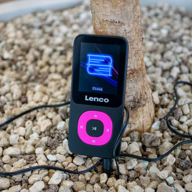 MP3/MP4-speler met 4GB micro SD kaart Lenco Zwart-Roze