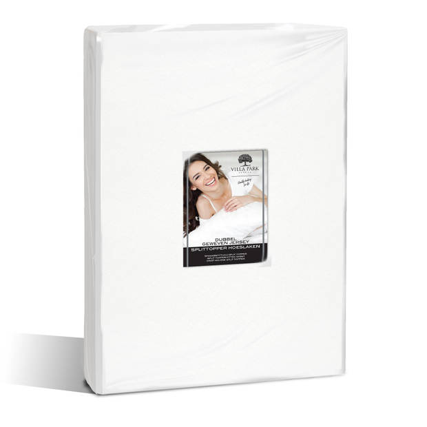 Nightsrest VP Dubbel Jersey Split Topper Hoeslaken - Wit Maat: 180x200/220 + 12cm