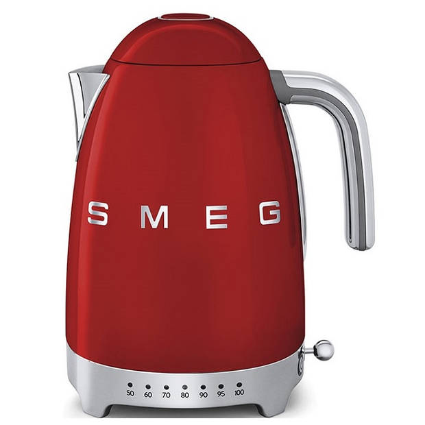 SMEG Variabele Waterkoker - 7 temperatuurstanden - rood - 1.7 liter - KLF04RDEU