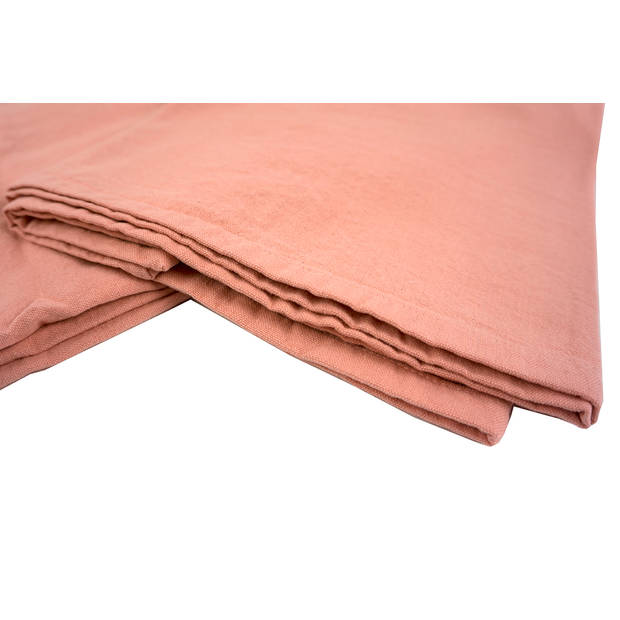 KOOK Tafelkleed Washed Roze - 140 x 230 cm