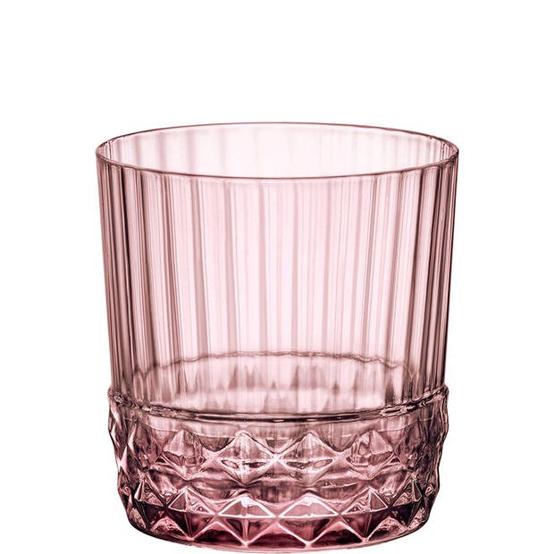 Bormioli Rocco Cocktailglazen / Whiskey Glazen / Waterglazen America 20's - Lilac Rose - 370 ml - 6 stuks
