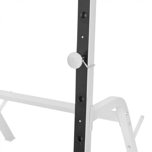 Gorilla Sports Halterbank / Squat Rack - Belastbaar tot 280 kg - Wit
