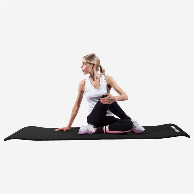 Gorilla Sports Yogamat Deluxe (190 x 100 x 1,5 cm) - Yoga Mat - zwart