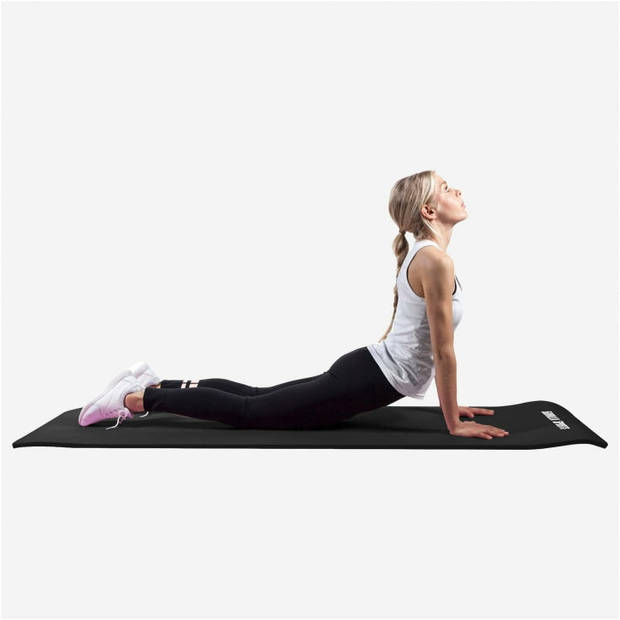 Gorilla Sports Yogamat Deluxe (190 x 100 x 1,5 cm) - Yoga Mat - zwart