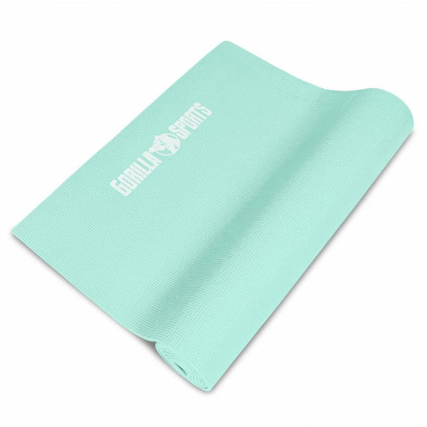 Gorilla Sports Yogamat - Fitnessmat - PVC - 180 x 60 x 0,5 – Lichtblauw