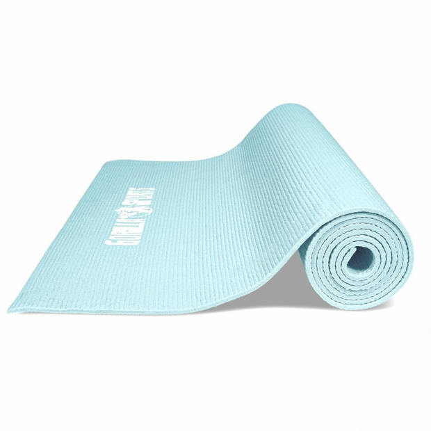 Gorilla Sports Yogamat - Fitnessmat - PVC - 180 x 60 x 0,5 – Ijsblauw