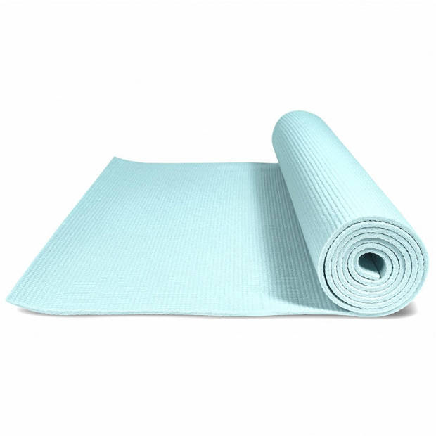 Gorilla Sports Yogamat - Fitnessmat - PVC - 180 x 60 x 0,5 – Ijsblauw