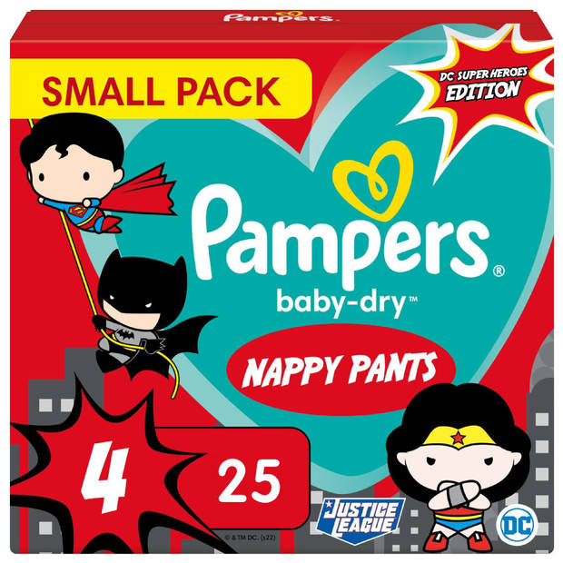 Pampers - Baby Dry Pants - Maat 4 - Small Pack - 25 luierbroekjes - Superhelden Editie