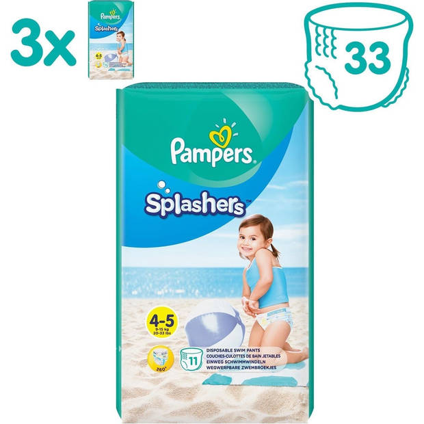 Pampers - Splashers - Wegwerp Zwemluiers - Maat 4/5 - 33 stuks