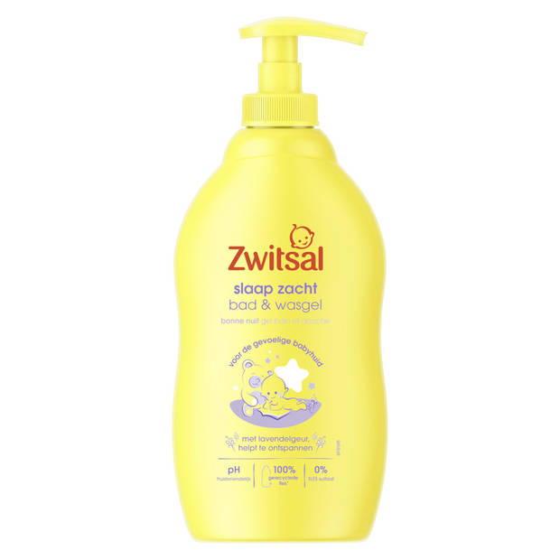Zwitsal - Slaap Zacht - Bad & Wasgel - Lavendel - 400ml