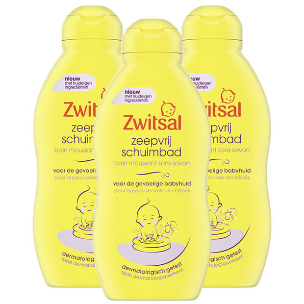 Zwitsal - Zeepvrij Schuimbad - 3 x 200 ml