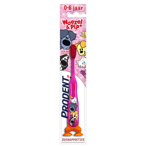 Prodent Kids - 0-6 jaar tandenborstel - Woezel & Pip Roze