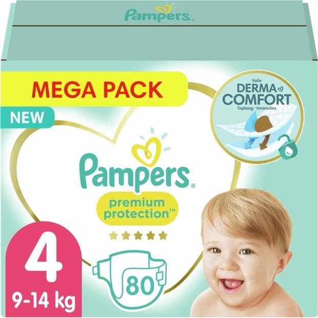 Pampers - Premium Protection - Maat 4 - Megapack - 80 luiers - 9/14 KG