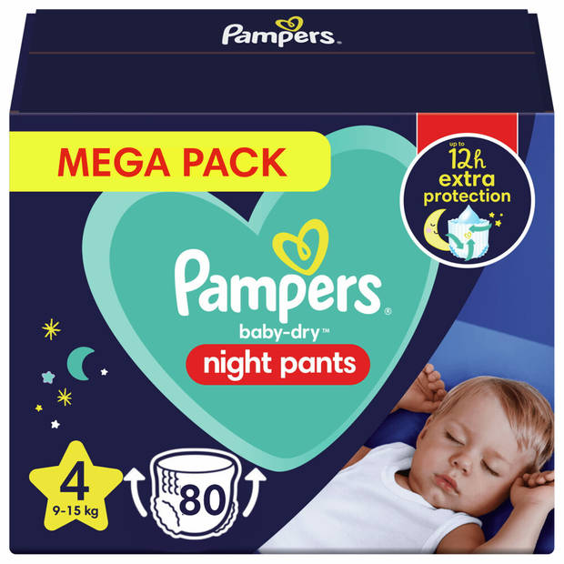 Pampers - Night Pants - Maat 4 - Mega Pack - 80 Luierbroekjes