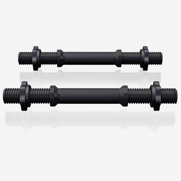 Set dumbellstangen 35 cm zwart (schroefsluiting)