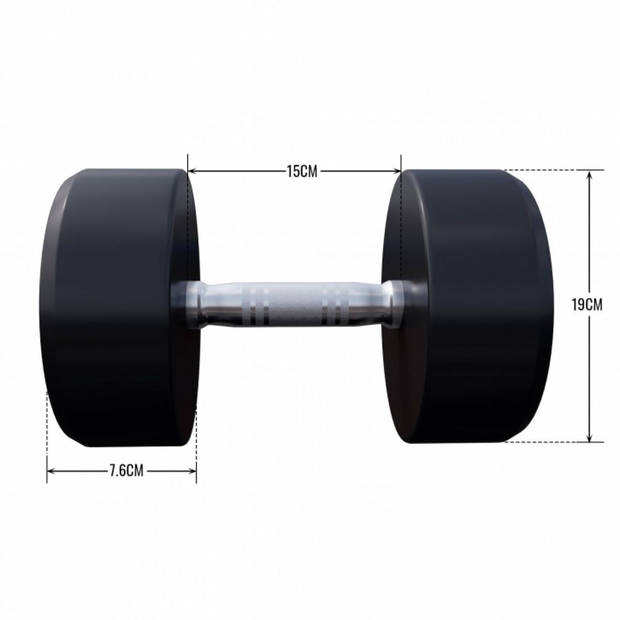 Gorilla Sports Dumbbell - 25 kg - Halter - Vaste dumbell - Gietijzer