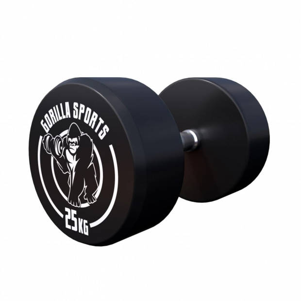 Gorilla Sports Dumbbell - 25 kg - Halter - Vaste dumbell - Gietijzer