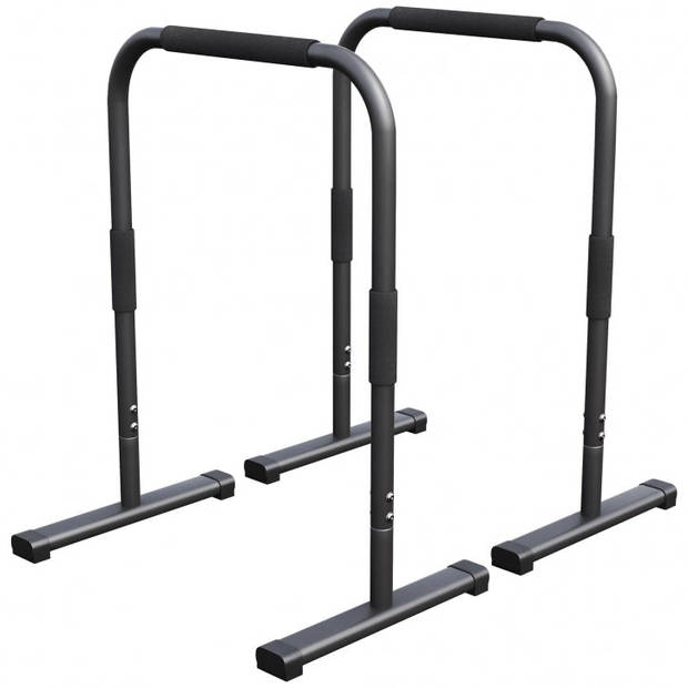 Gorilla Sports Dip Bars Deluxe - Push up stand bar - Parallettes - Zwart