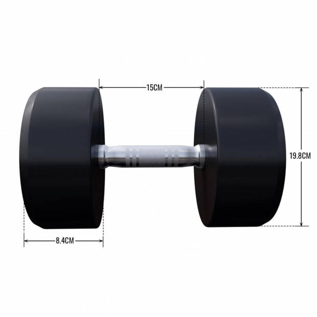 Gorilla Sports Dumbbell - 27,5 kg - Halter - Vaste dumbell - Gietijzer