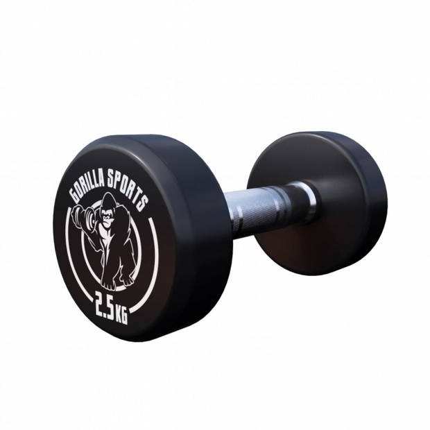 Gorilla Sports Dumbbell - 2,5 kg - Halter - Vaste dumbell - Gietijzer