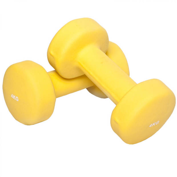 Gorilla Sports Dumbellset - Halterset - Aerobics - Vinyl - 8 kg (2 x 4 kg)