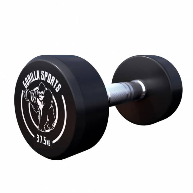Gorilla Sports Dumbbell - 37,5 kg - Halter - Vaste dumbell - Gietijzer