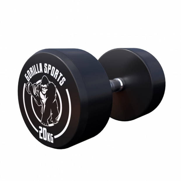 Gorilla Sports Dumbbell - 20 kg - Halter - Vaste dumbell - Gietijzer