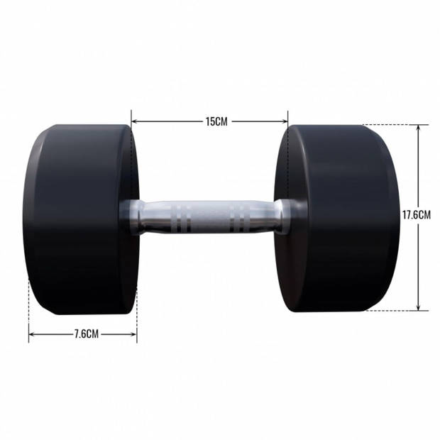 Gorilla Sports Dumbbell - 20 kg - Halter - Vaste dumbell - Gietijzer