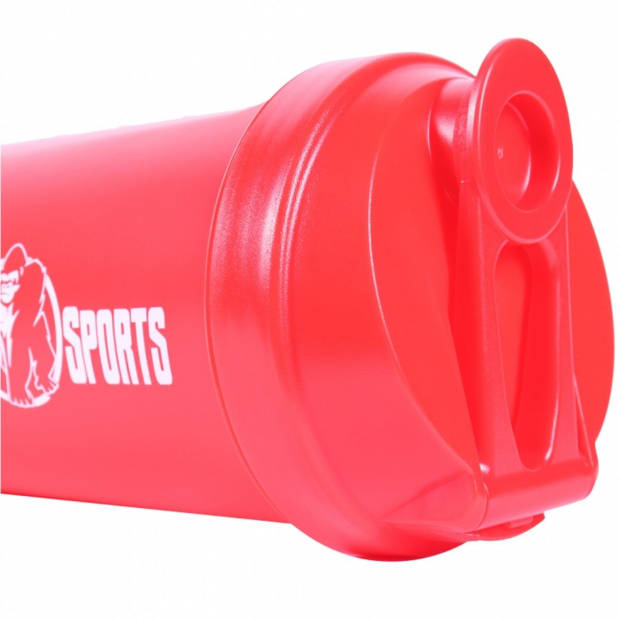 Gorilla Sports Shakebeker - Shaker - 500 ml - Rood