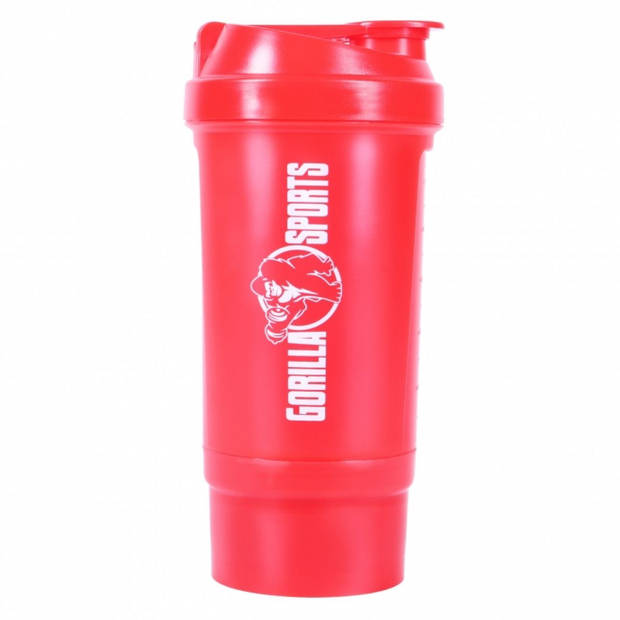 Gorilla Sports Shakebeker - Shaker - 500 ml - Rood