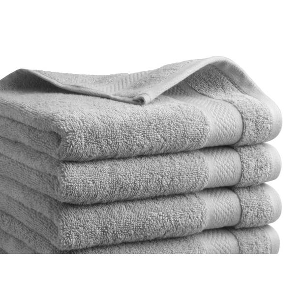 Handdoeken 15 delig combiset - Hotel Collectie - 100% katoen - licht grijs
