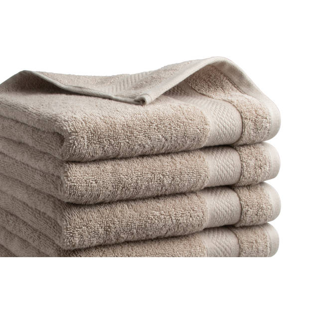 Handdoeken 15 delig combiset - Hotel Collectie - 100% katoen - taupe