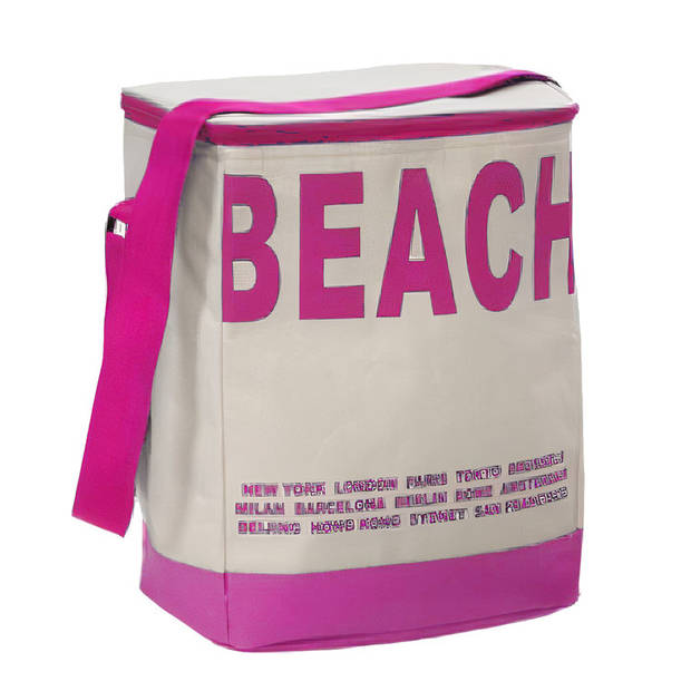 Fresh & Cold koeltas Beach 20 liter 28 x 35 cm polyester roze
