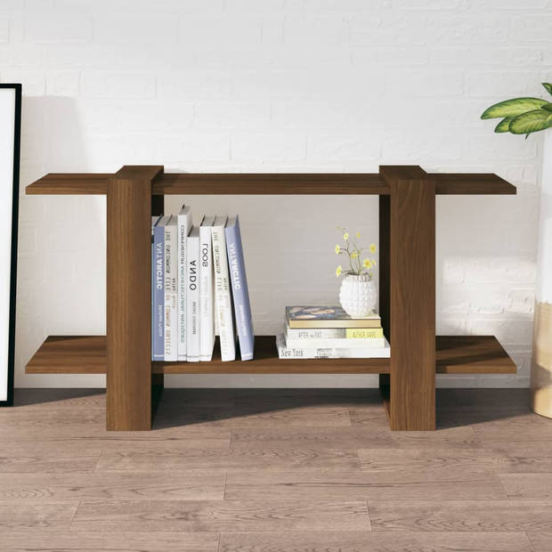 vidaXL Boekenkast 100x30x51 cm bewerkt hout bruin eikenkleur