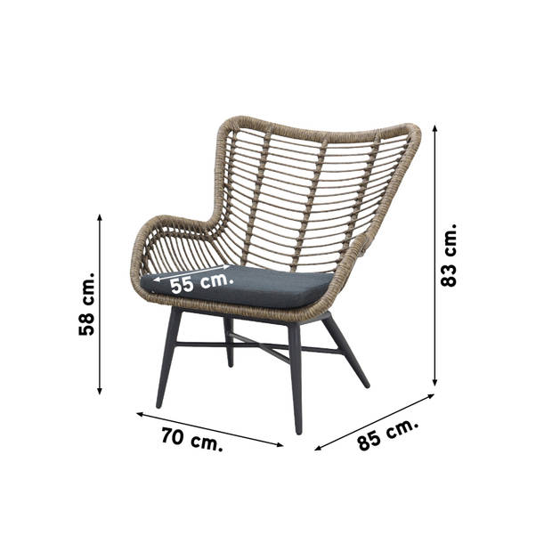 Jasmine loungestoelen set - Natural