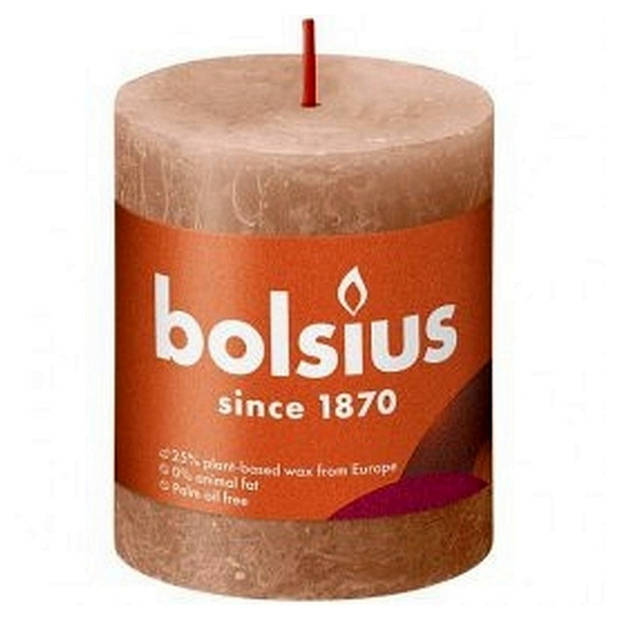 Bolsius Stompkaars Creamy Caramel Ø68 mm - Hoogte 8 cm - Caramel - 35 branduren