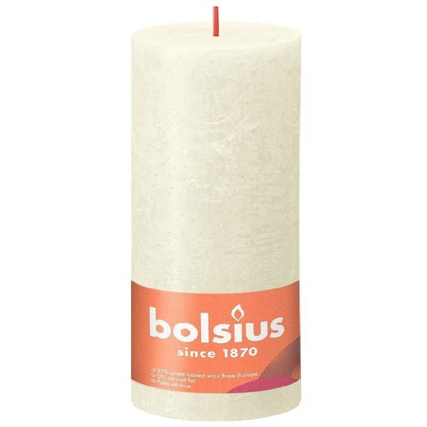 Bolsius Stompkaars Soft Pearl Ø100 mm - Hoogte 20 cm - Parelwit - 125 branduren